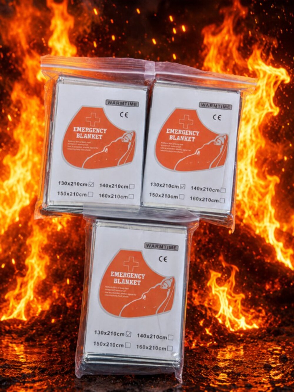 Emergency Blanket Set of 3 NIP 51" x 82" NIP.